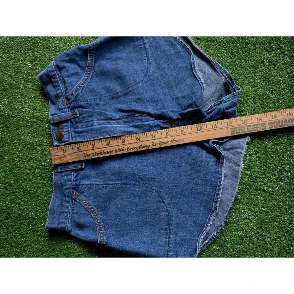 Vintage 70s Wrangler High Waist 25 Shorts Juniors 7 Western Yoke Rodeo USA Made